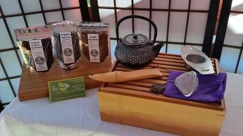 Bamboo Tea Chest Gift Set with Cast Iron Teapot